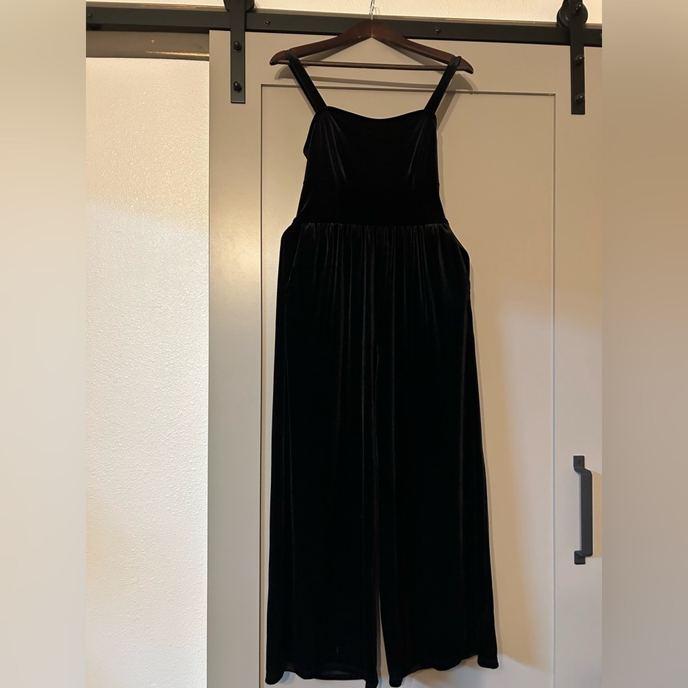 Old Navy Black Velvet Jumpsuit